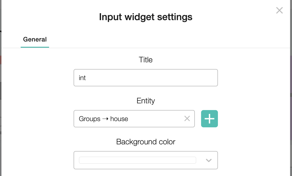 Widget settings