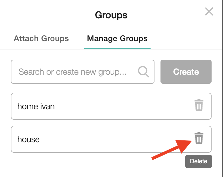 Removing a group